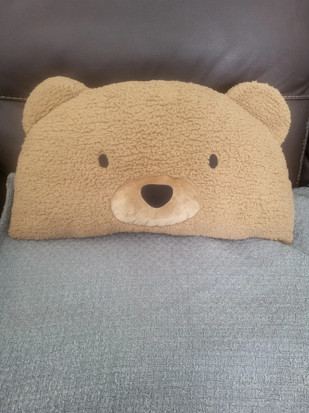 Pottery Barn Kids Brown Bear Critter Decorative Pillow 26x16 Inch Soft
